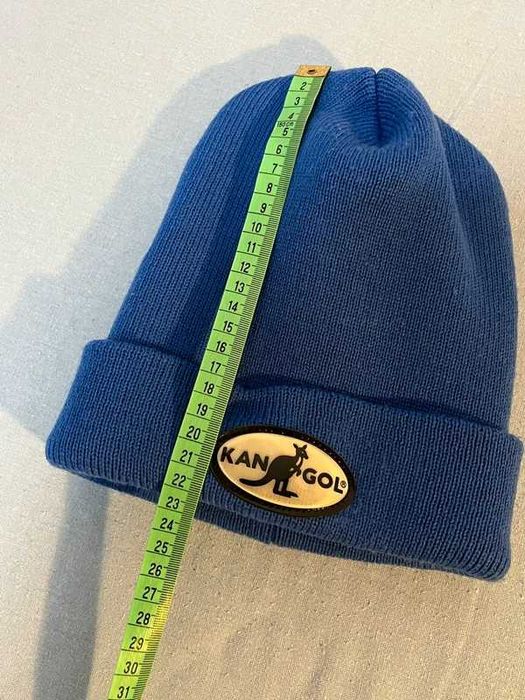 Kangol Niebieska Gruba Czapka