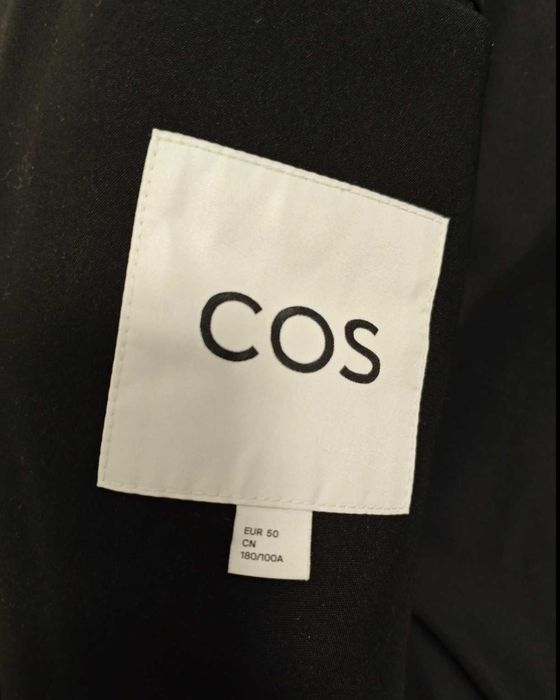 COS р. L / XL чорна парка чоловіча куртка класична з капюшоном осіння