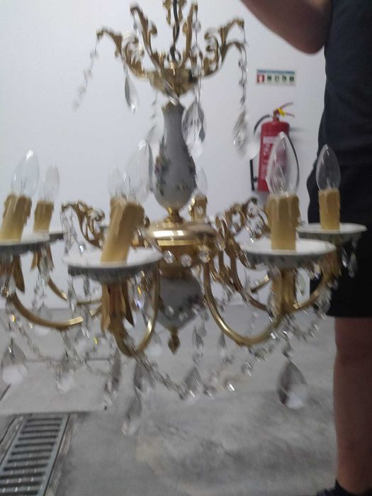 Candeeiro sala com cristais