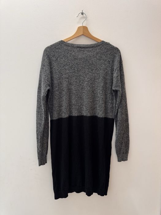COS Sukienka Swetrowa Wełna Alpaka Merino Wool M 38 Premium Szara Czarna Stan Idealny