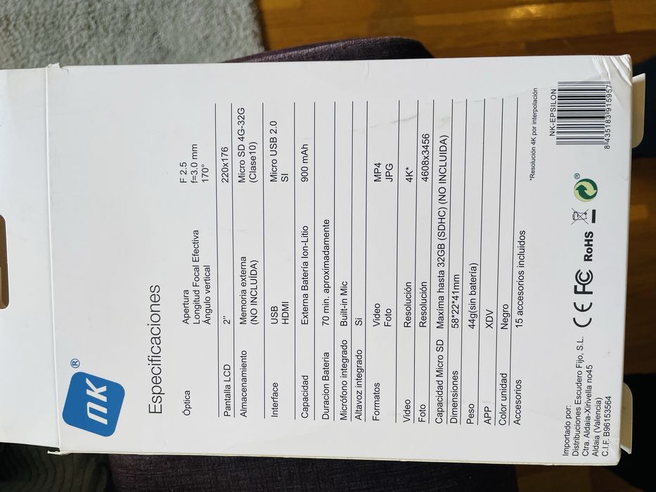 4K Action Camera NK + 32GB SD Card + Accessories64284339692034122