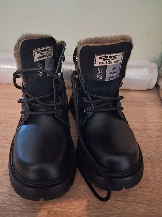 Buty zimowe skórzane Nowe.40