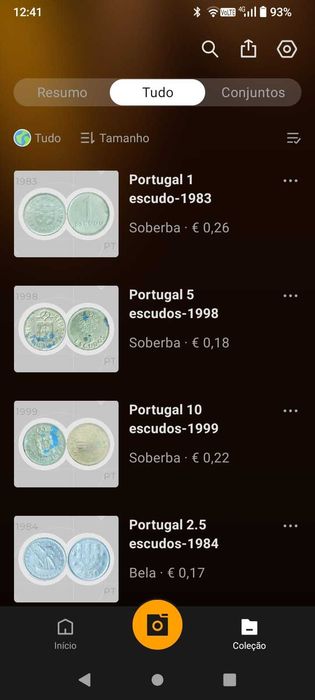 Coleção de moedas