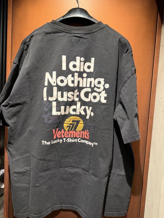 Футболка VETEMENTS "I Did Nothing. I Just Got Lucky’ XL