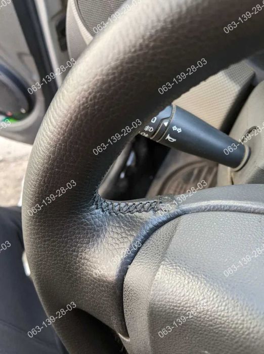 Renault Logan Sandero Symbol Nexia Оплетка Чехол на руль Кожа Каучук