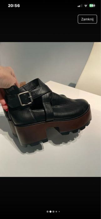 Buty botki platforma obcas