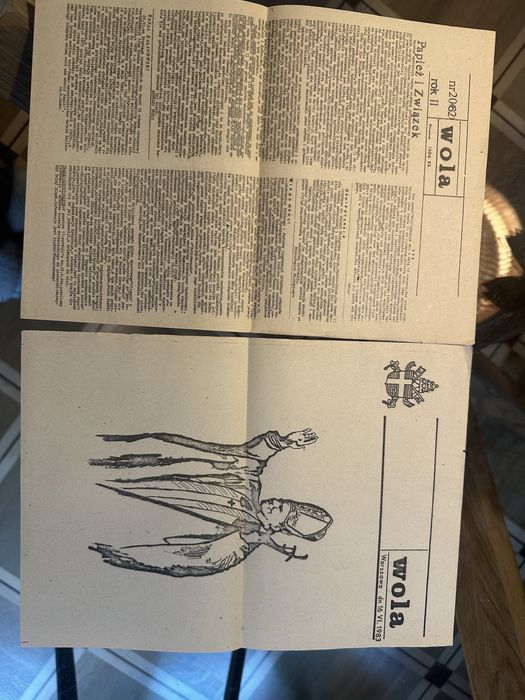Kolekcja 12 szt pism podziemnych WOLA Solidarność 1983 Stan BDB