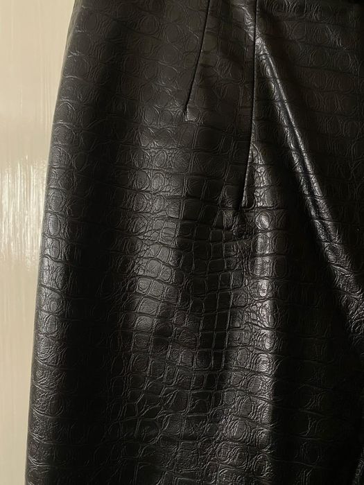 Spodnie damskie skórzane Zara wysoki stan