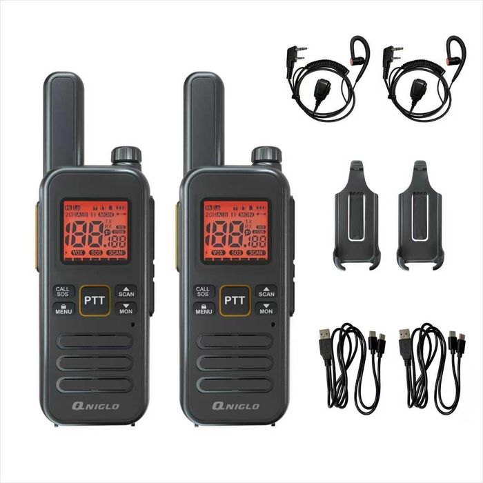 WALKIE-TALKIES Profissionais PMR – Longo alcance e mãos livres (NOVOS)