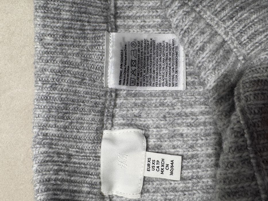 komplet dzianinowy h&m sweter spódnica