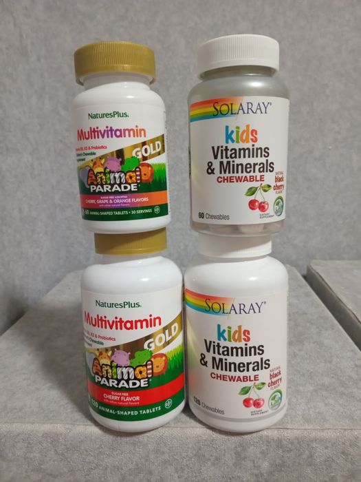 Мультивітаміни дитячі ,iherb, alive, Solaray,мелатонін, бузина