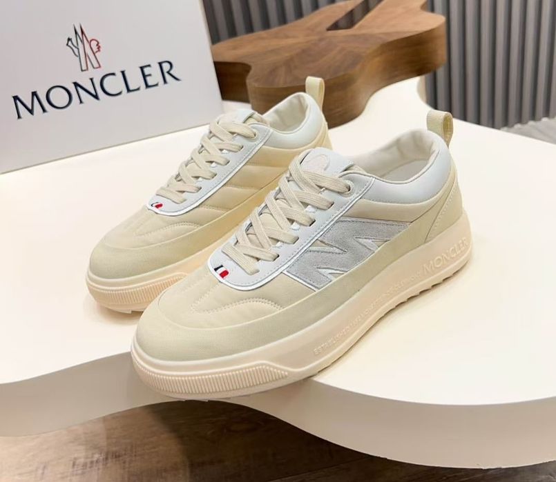 Чоловічі кросівки Монклер Moncler бежевого кольору 41 42 43 44 45