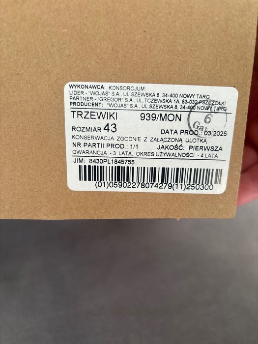 Sprzedam nowe buty wojskowe wz 939