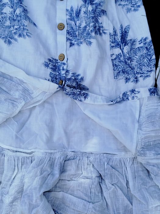 Biała spódnica midi z asymetrycznym dołem Primark 40 L