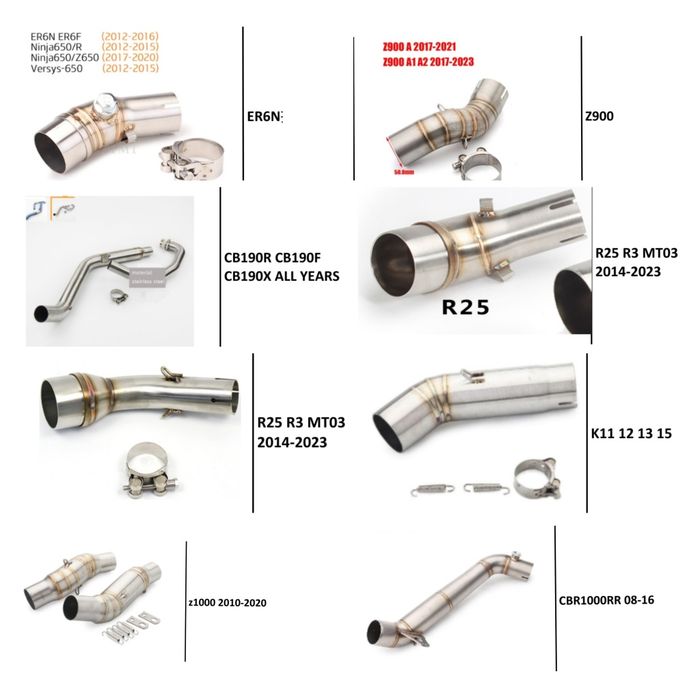 Adaptador de ponteiras para moto link pipe