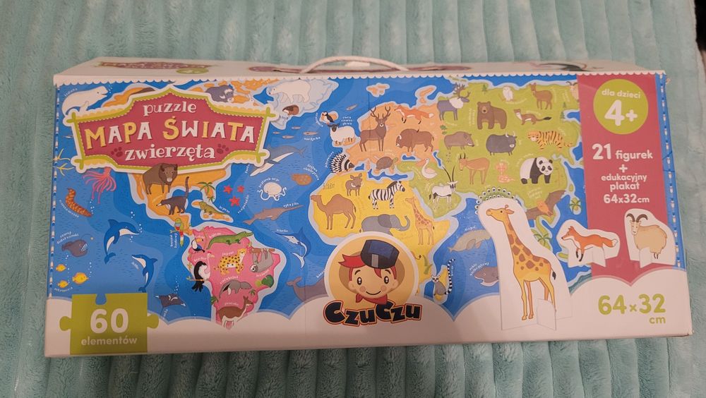Puzzle Mapa Świata CzuCzu 60 el.