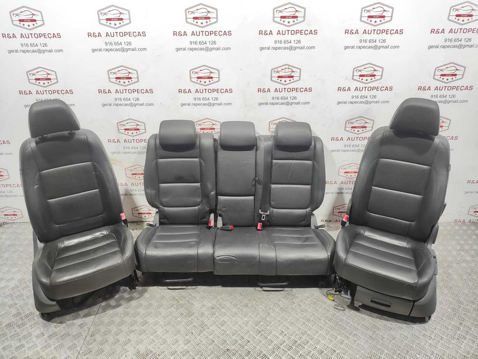 Conjunto Bancos Pele Elétricos VW Volkswagen Tiguan 5N MK1 2007 a 2016 Original