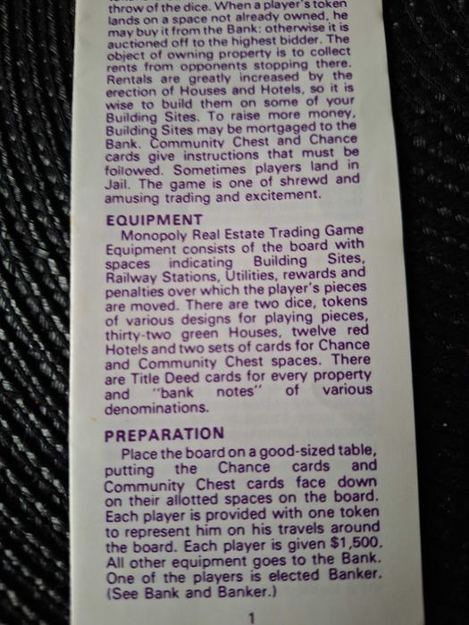Gra planszowa stara, oryginalna Monopoly  Waddingtons.