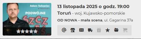 Sprzedam 2 bilety na Stand UP Adam Sobaniec Toruń