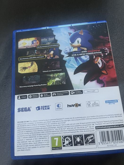Sonic X Shadow Generations PS5