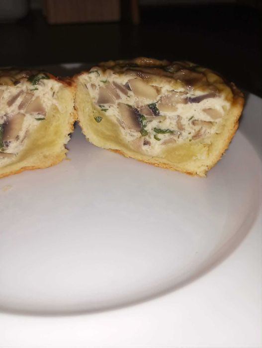 Quiche Artesanal de Cogumelos e Natas