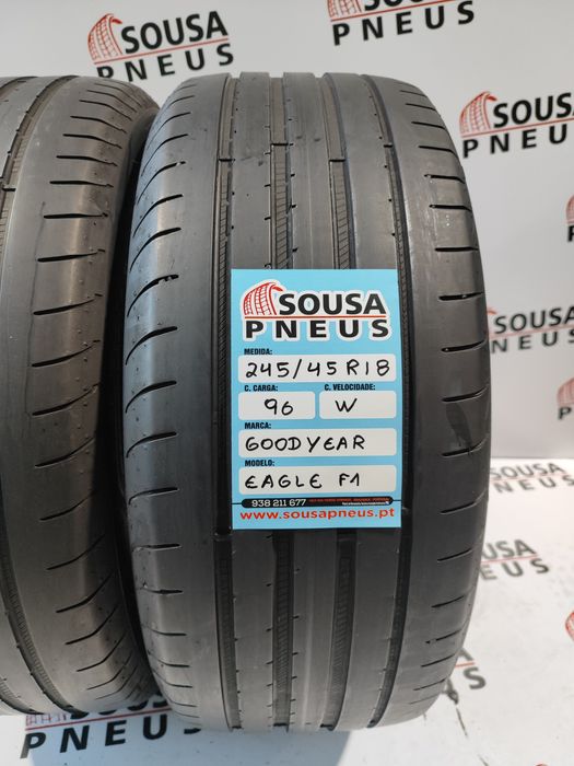 2 pneus semi novos 245-45R18 goodyear - Oferta dos Portes
