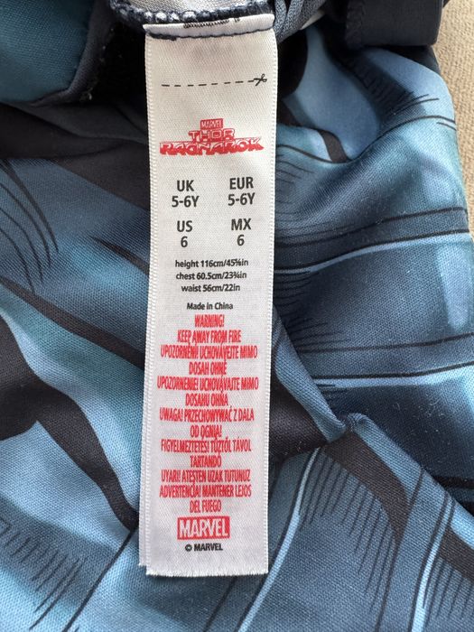 Strój bal przebierańców Marvel Thor uniwersum Ragnarok 5-6 lat 116 cm