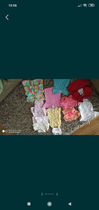 Ubranka na dziewczynkę głównie rozm 68