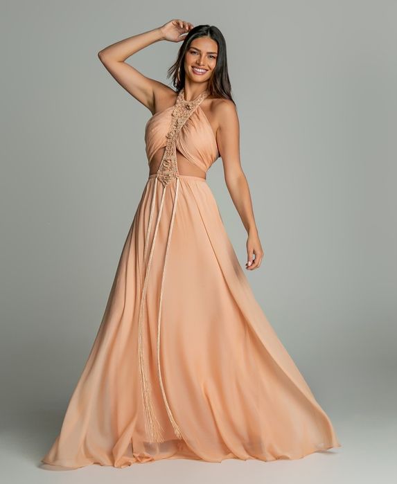 Vestido longo de renda End Concept