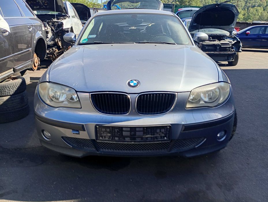 BMW E87 Seria 1 quarzblau metalic, 1,6 zderzak przedni,  części transport fv dostawa