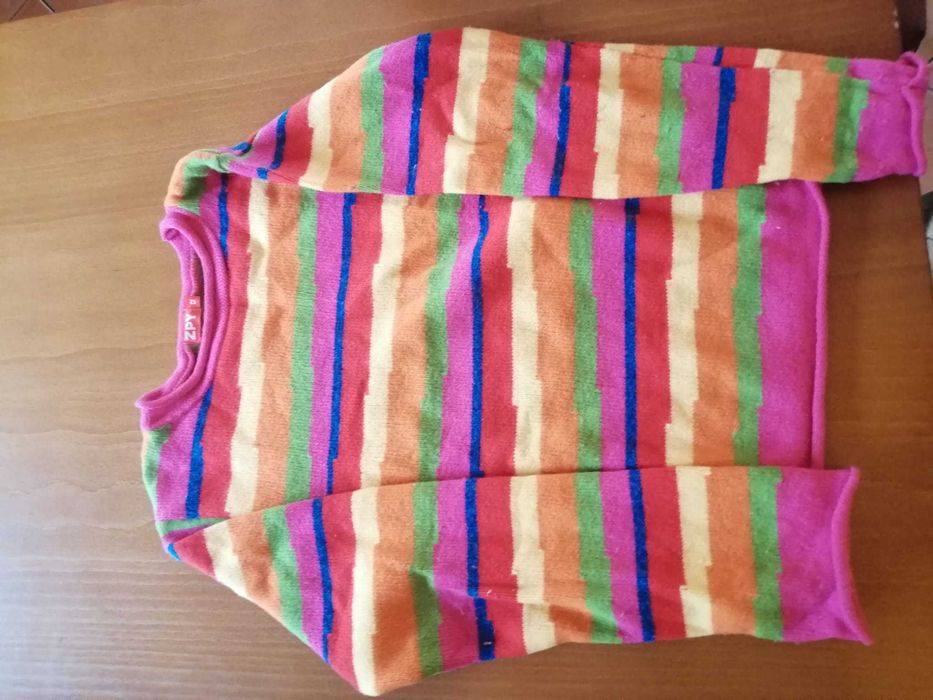 Camisola colorida de malha quentinha   - 12 anos