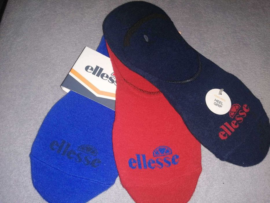 ELLESSE Sport Nowe Skarpetki 3 Pary Eu 41-46 Stopki Bawełna Oryginalne