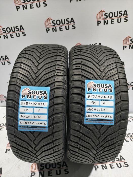 2 pneus semi novos 215-40R18 Michelin -Oferta dos Portes