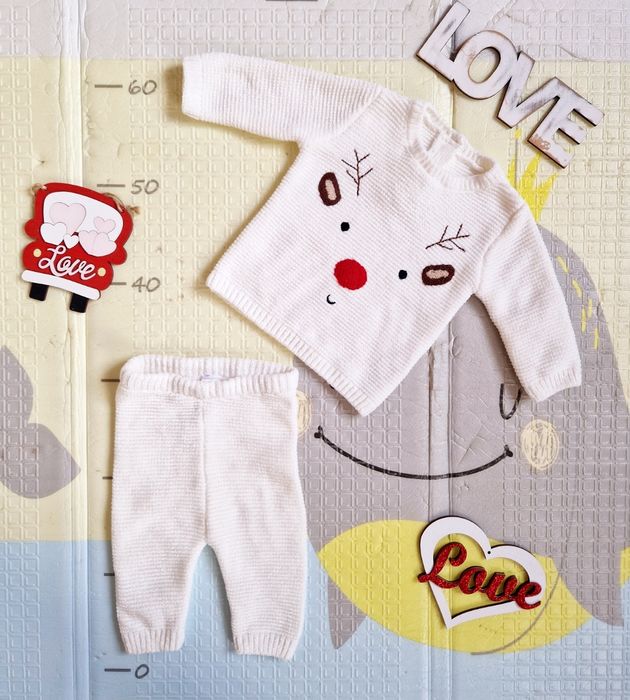 Теплий костюмчик George Джордж 0-3 м чоловічок светр штани