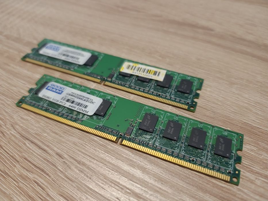 Pamięć RAM DDR2 PC2 800MHz PC6400 Goodram 2GB 2x 1GB Dual