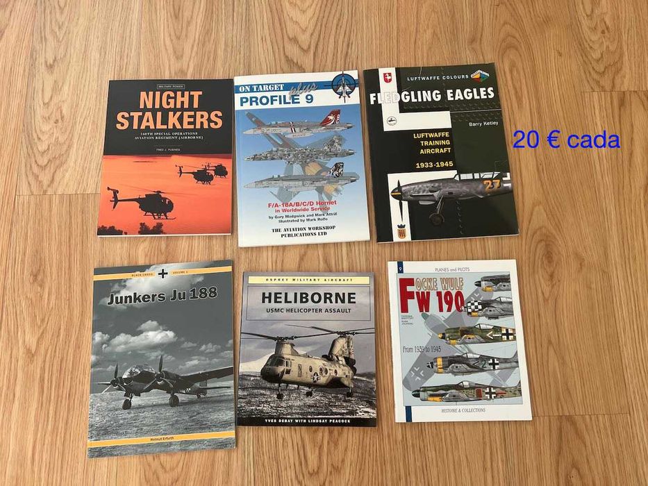 Aviação. Aviões militares. Military Aviation. Livros. Books.