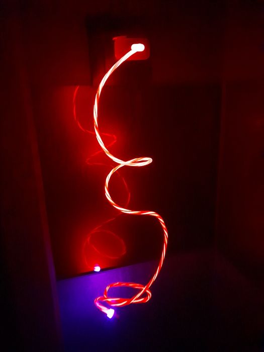 Kabel USB c micro usb nowe świecące