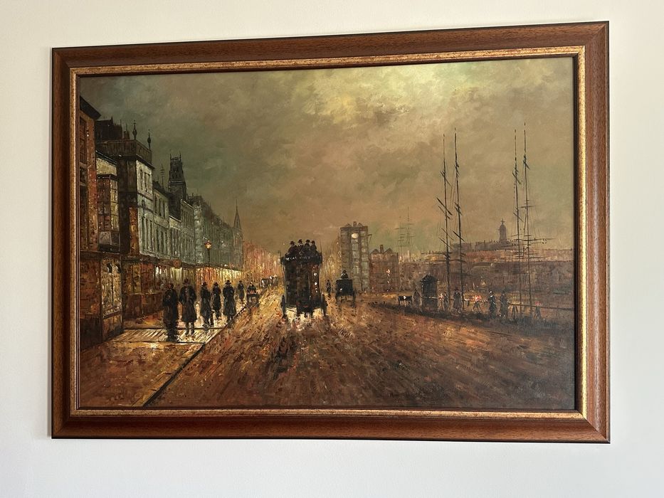 Obraz olejny Paris -duzy do salonu.