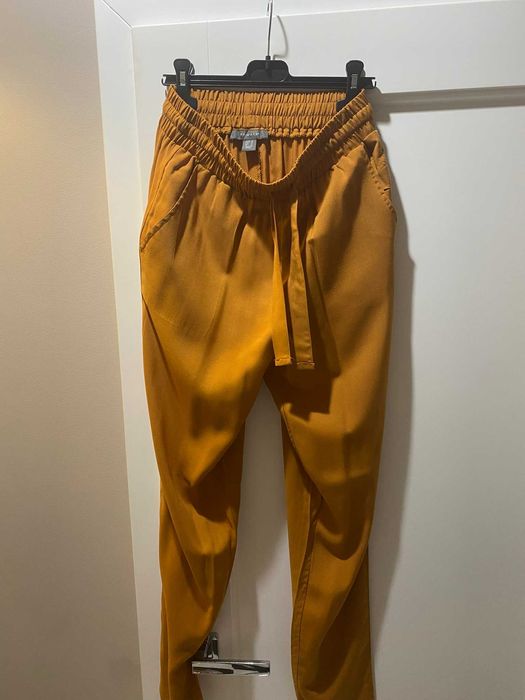 Spodnie letnie musztardowe