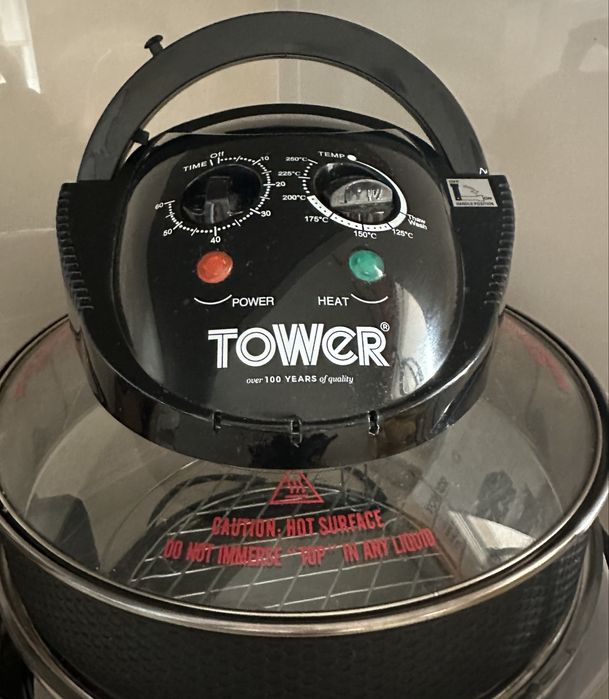 Forno de halogéneo 17L 1400W preto TOWER com manual como novo