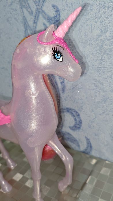 Єдиноріг (пегас, кінь, поні, алікорн) Barbie Mattel перламутровий