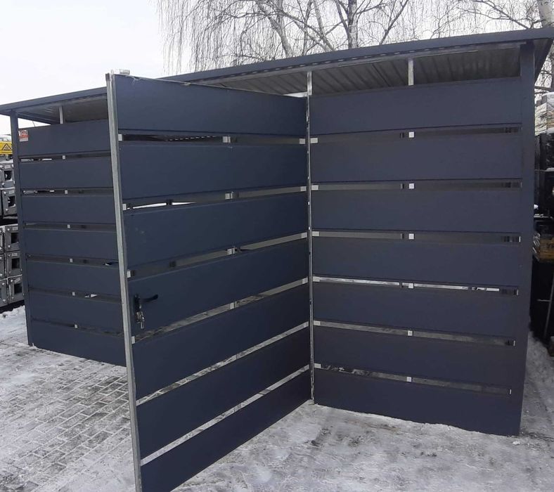 Wiata śmietnikowa panelowa DOWOLNY WYMIAR I KOLOR