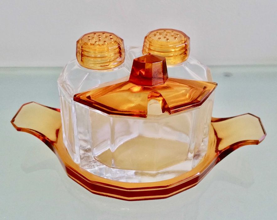 Especieiro Art Deco em vidro