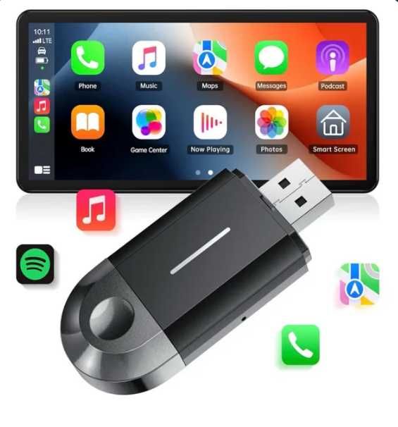 RC20 Wireless Smart Car Adapter CarPlay Android Auto USB