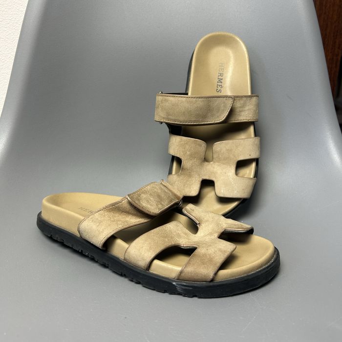 Тапочки Hermes кожа розмір 36