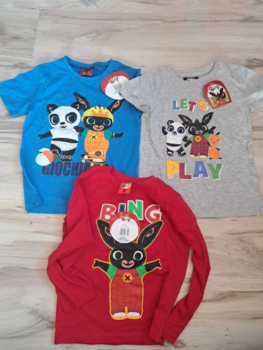 Zestaw koszulek bing dla chłopca 116