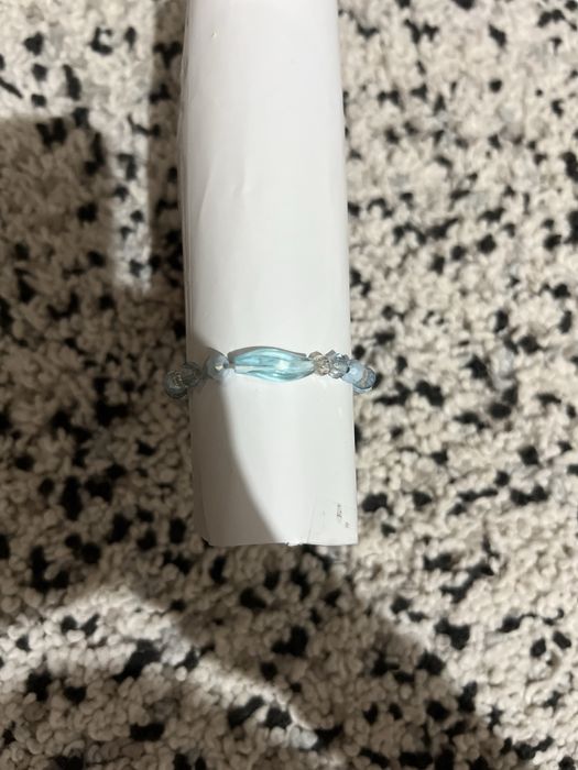 Pulseira Artesanal Azul Cristal