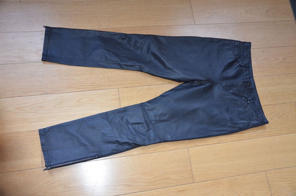 czarne spodnie definitione 100% skóra r. 12/40/38  real leather