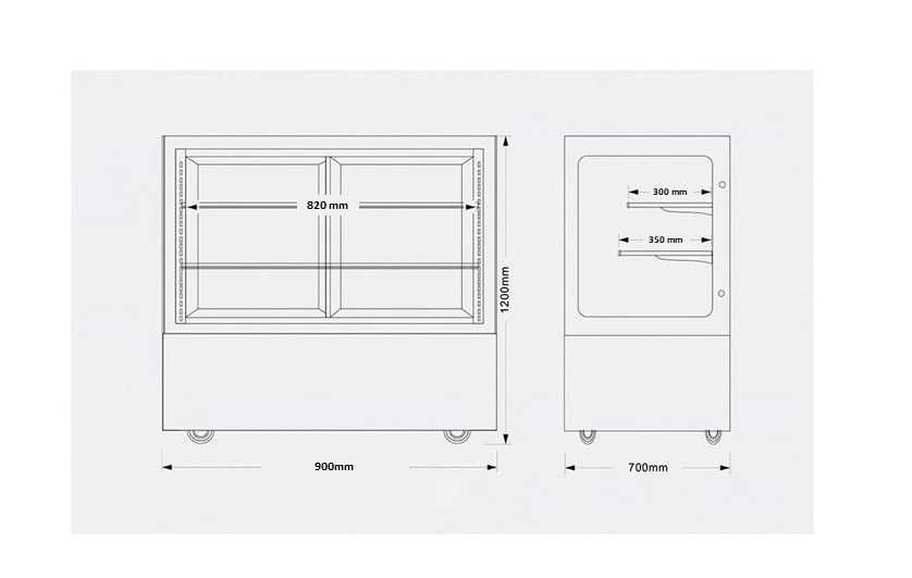 Witryna cukiernicza - 90 cm NOWA! GWARANCJA! OD RĘKI!