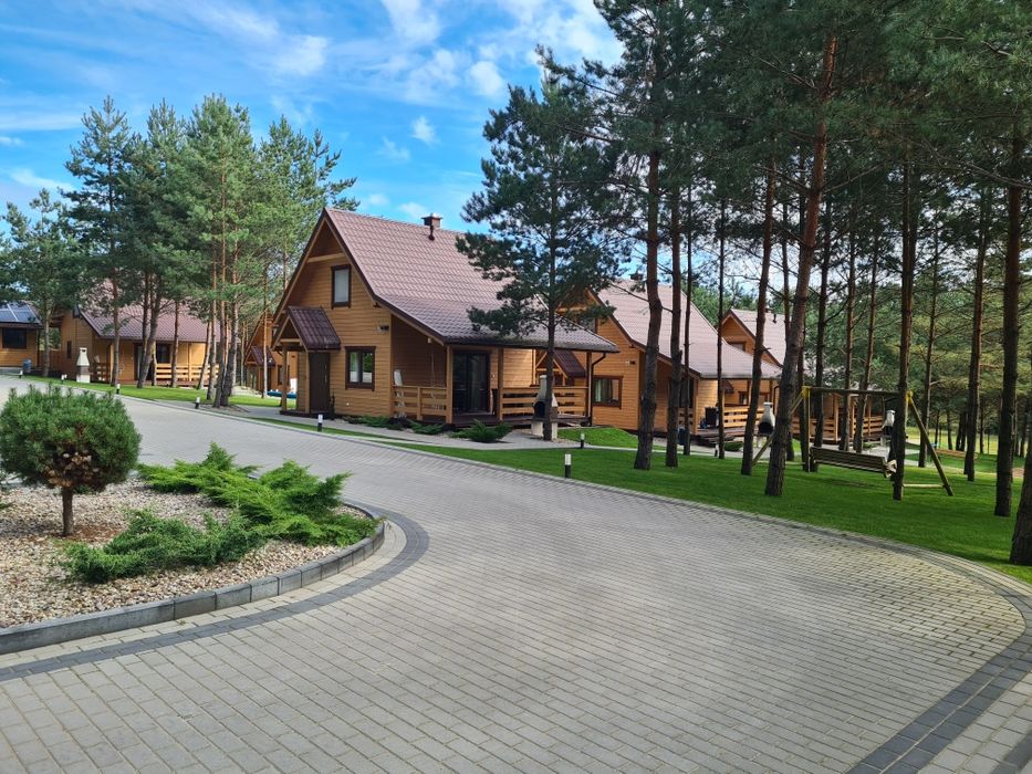 Sosnowe Wzgórze Domki Letniskowe Mazury, nad jeziorem, basen, pomost